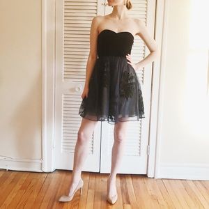 Floreat Embroidered Tulle Cocktail Dress